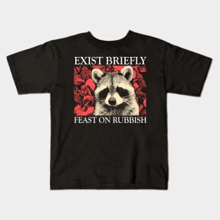 Exist Briefly Raccoon Kids T-Shirt